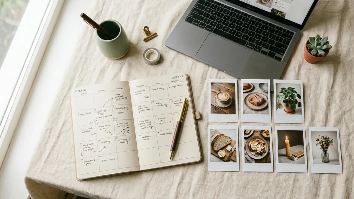 AI workflow to generate a week of branded social media posts in 5 minutes