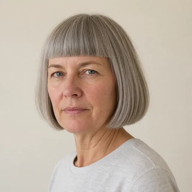 Blunt bangs haircut