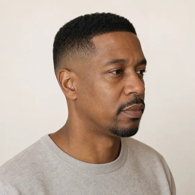 Low taper fade haircut
