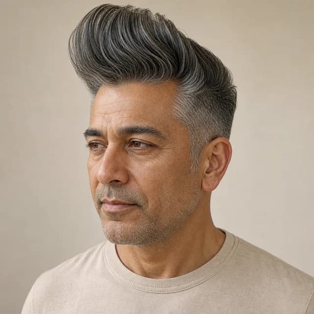 Pompadour haircut
