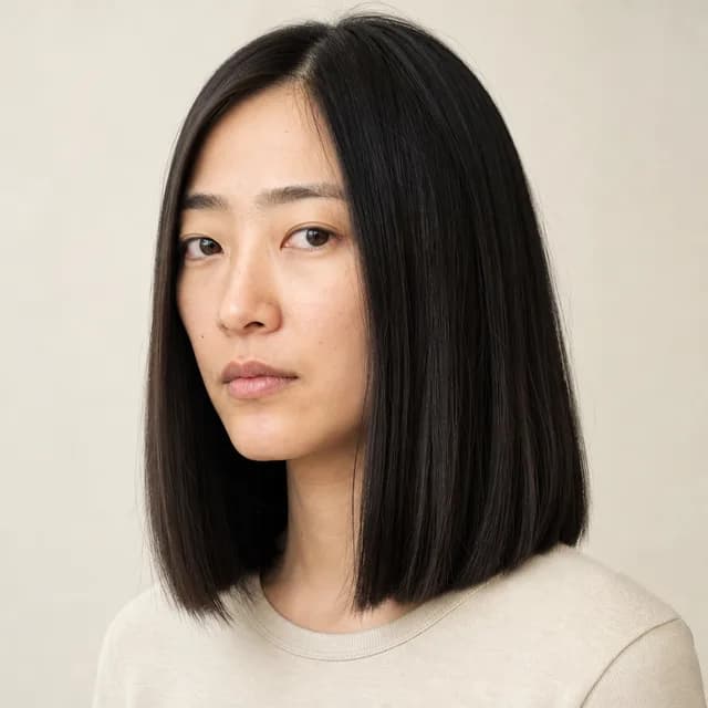 Shoulder-length haircut for a man with long wavy hair and a full lower perimeter