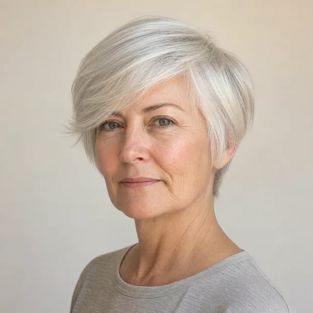 Side-swept bangs haircut