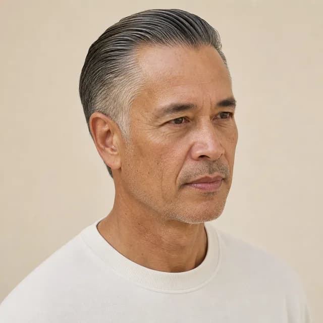 Slick back haircut