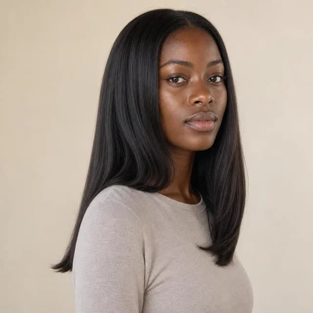 U-cut long haircut