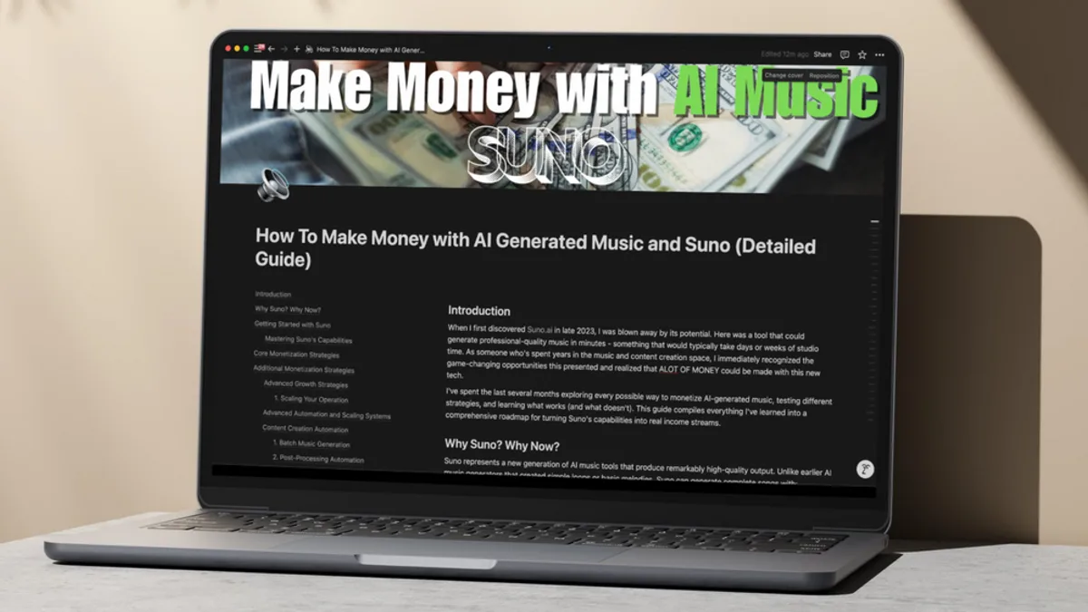 How to Make Money with AI Music (Suno.com) – Step-by-Step Guide!