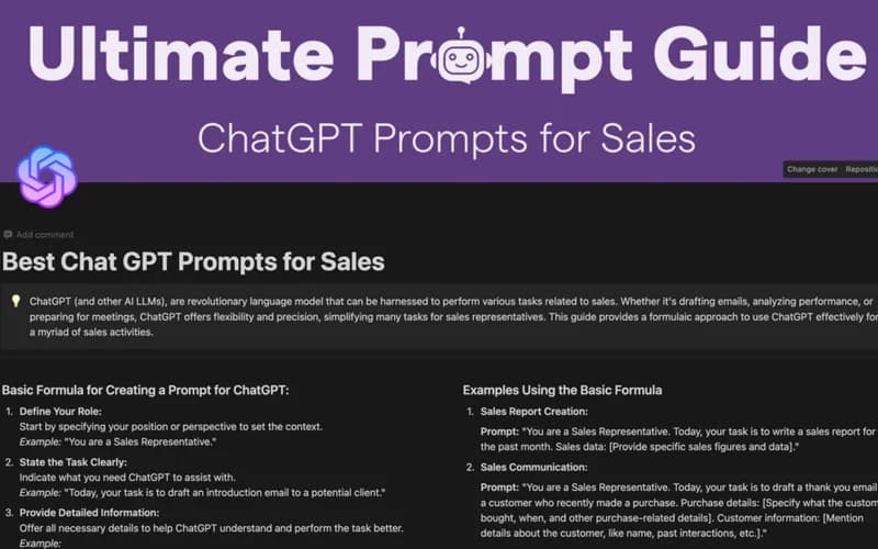 Ultimate ChatGPT Prompts for Sales