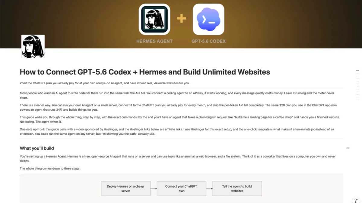 Hermes and GPT-5.6 Setup Playbook (FREE GUIDE)