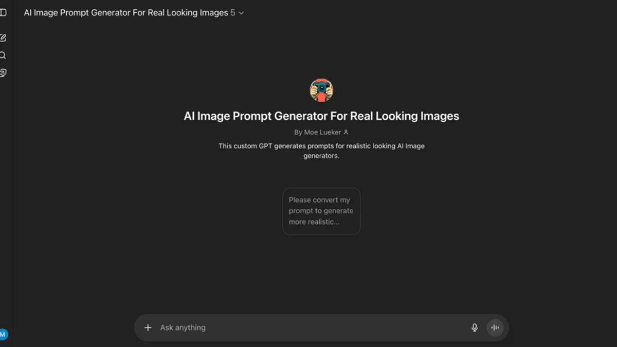 Custom Realistic Image Prompt Generator GPT: Realistic AI Image Prompt Writer and Coach
