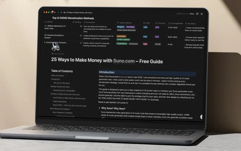 25 Ways to Make Money with AI Songs