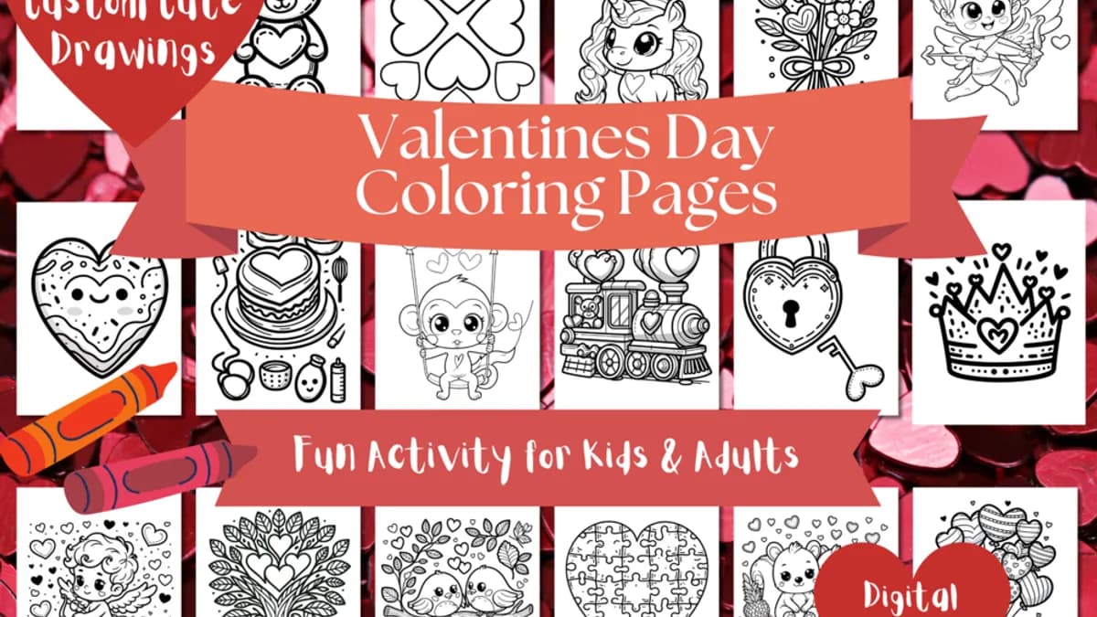 Coloring Pages For Kids Heart Coloring Pages Printable PDF