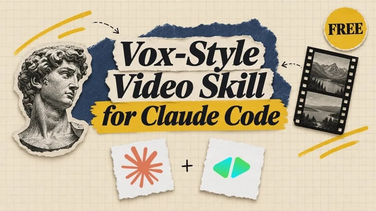 Vox-Style Video Skill for Claude Code (FREE): Turn One Prompt Into a Finished Explainer Video