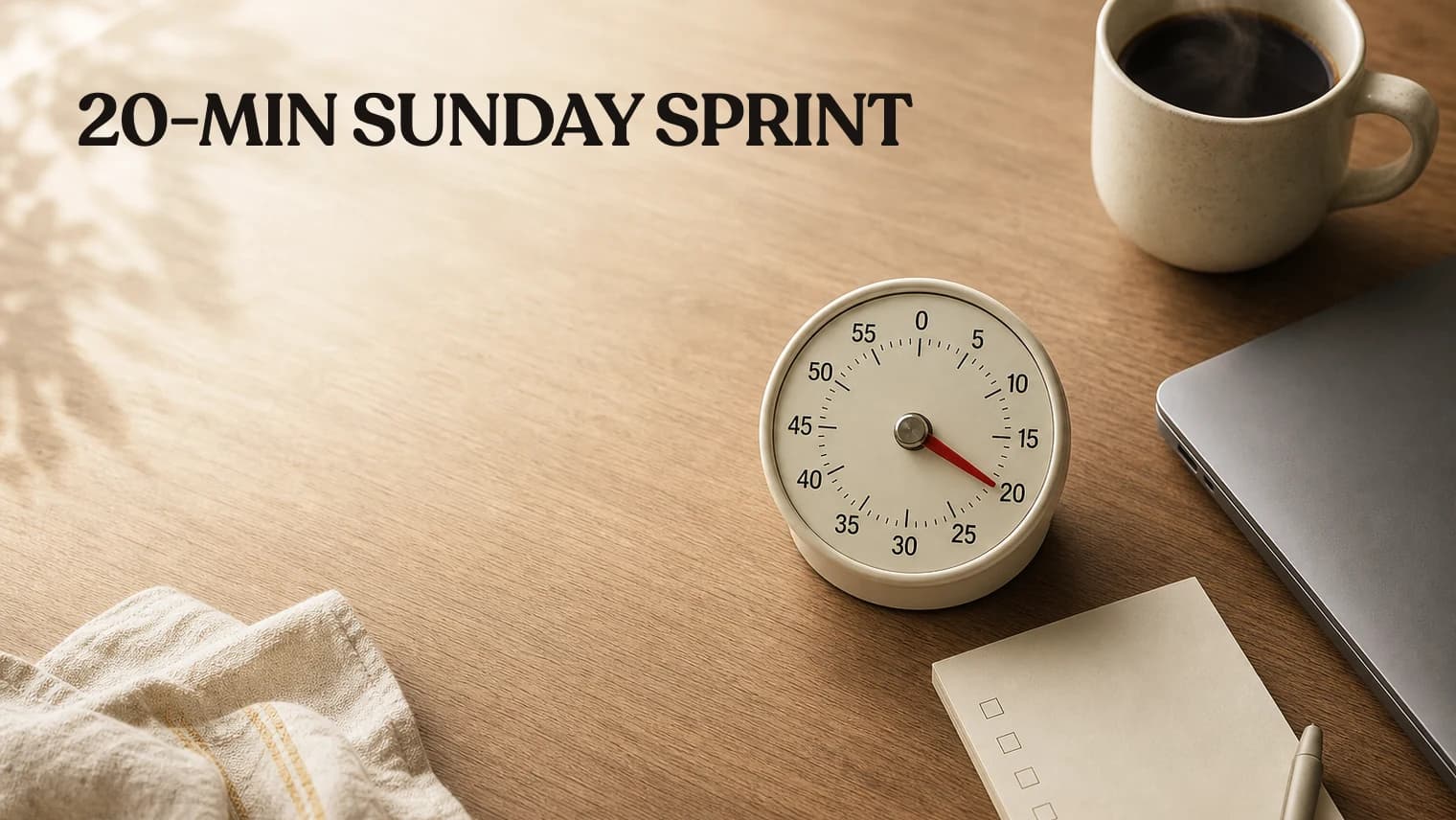 A week of content in one 20-minute ritual.