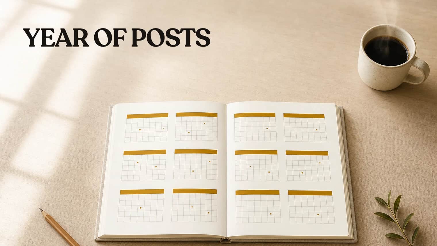 Year of Posts calendar