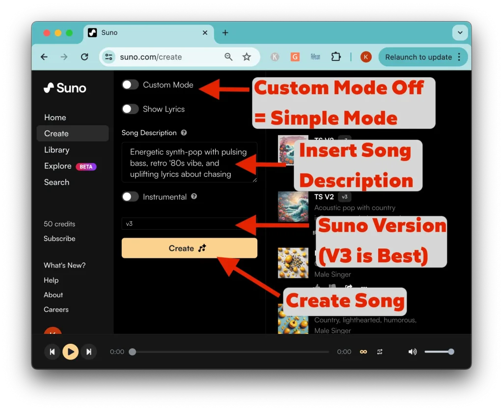 Suno AI Tutorial Basic AI Music Generation